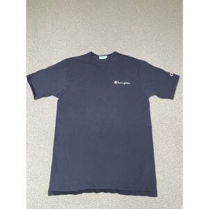 1970s vintage Champion Spell Out Logo Men's blue Shirt large